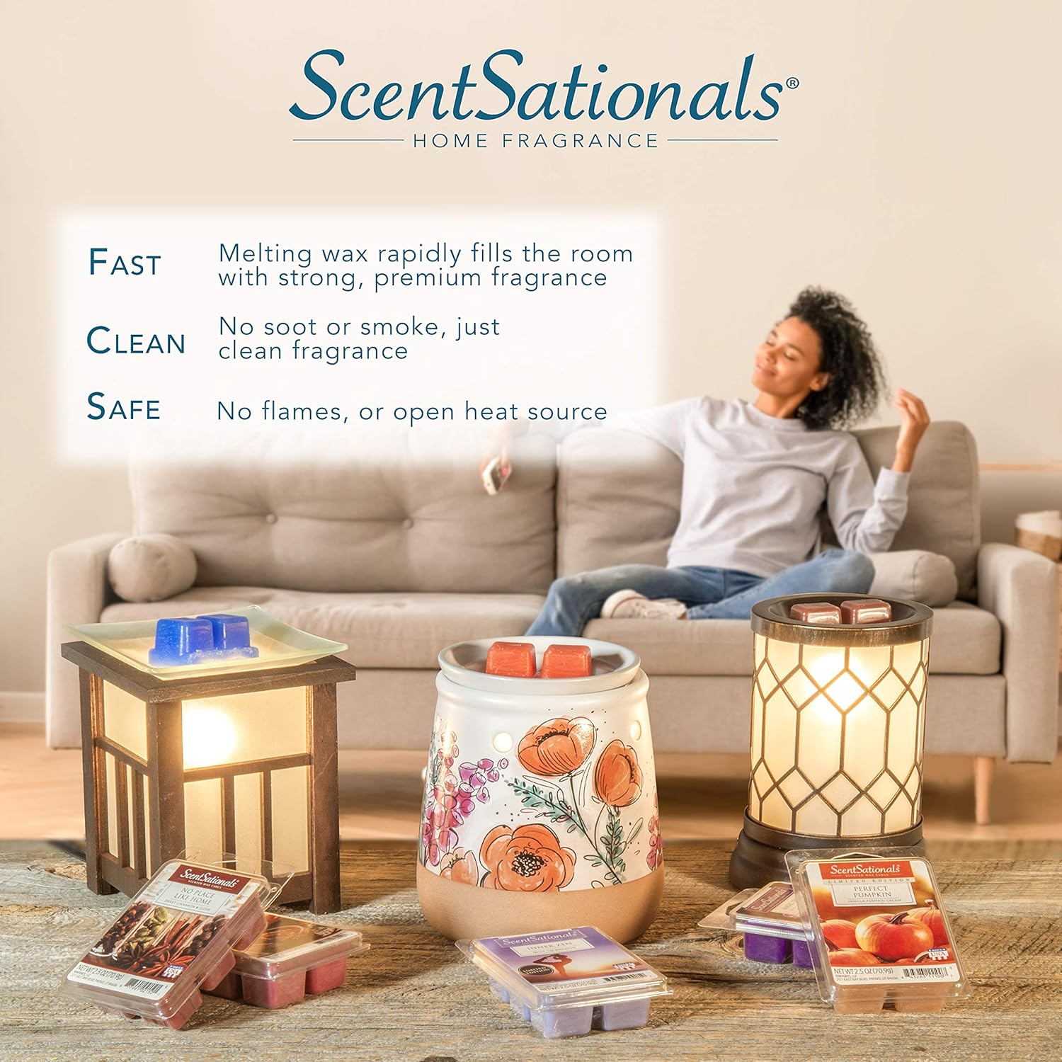 Scentsationals Wax Melt Warmer - Thousand Kisses Mint