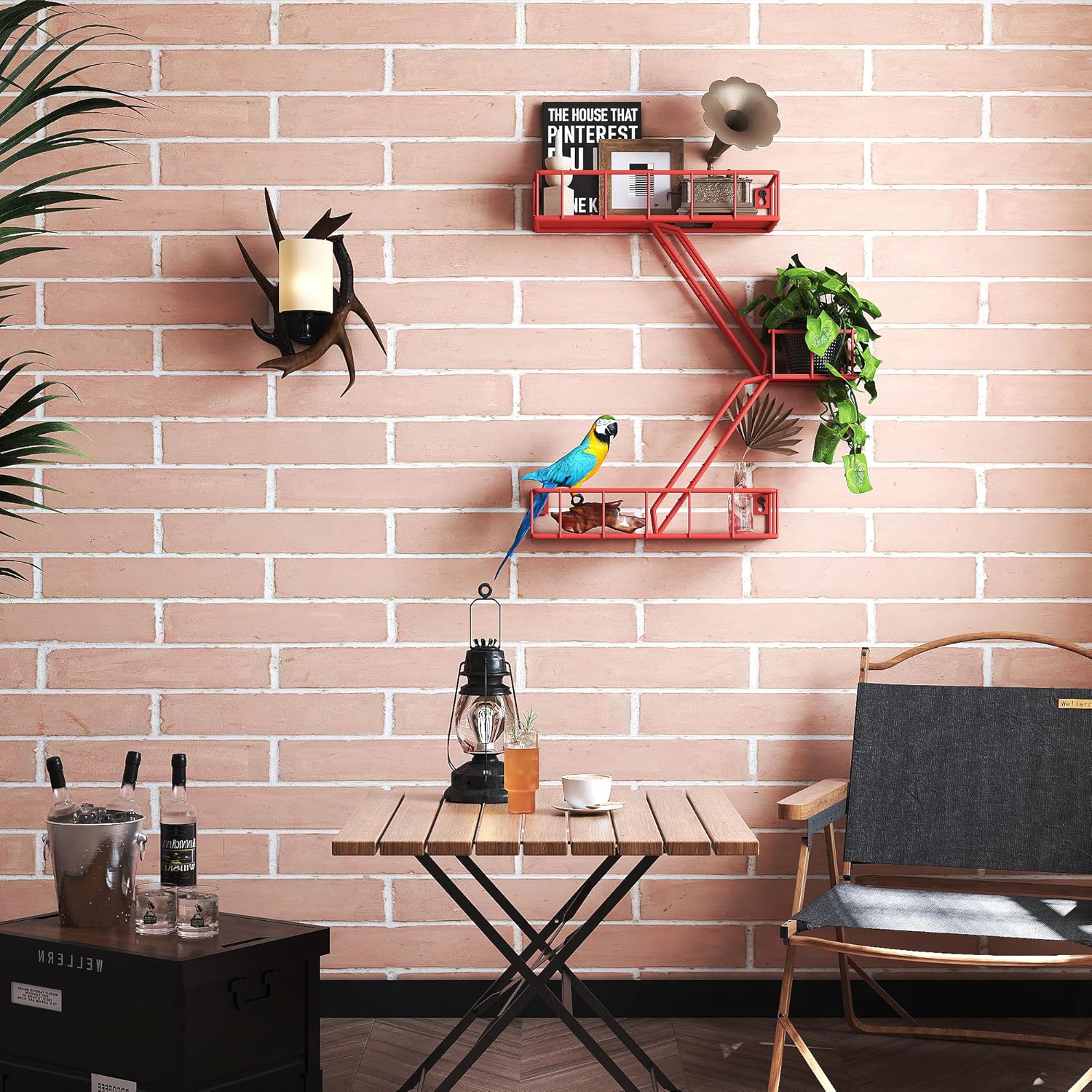 Fire Escape Shelf - 3 Tier Metal Wall Shelves with Baskets