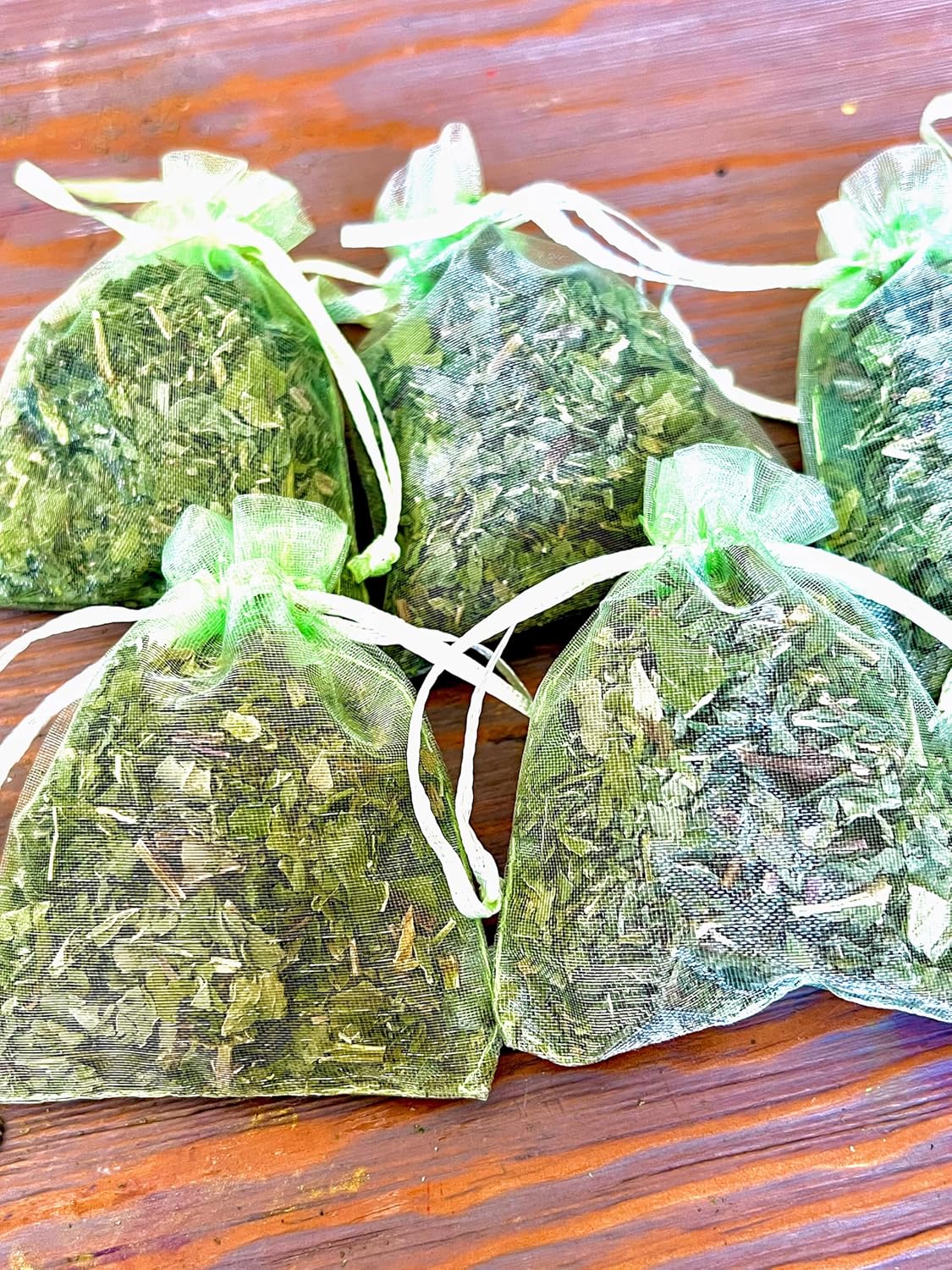 12 Organic Mint Sachets for Drawer Car Freshness