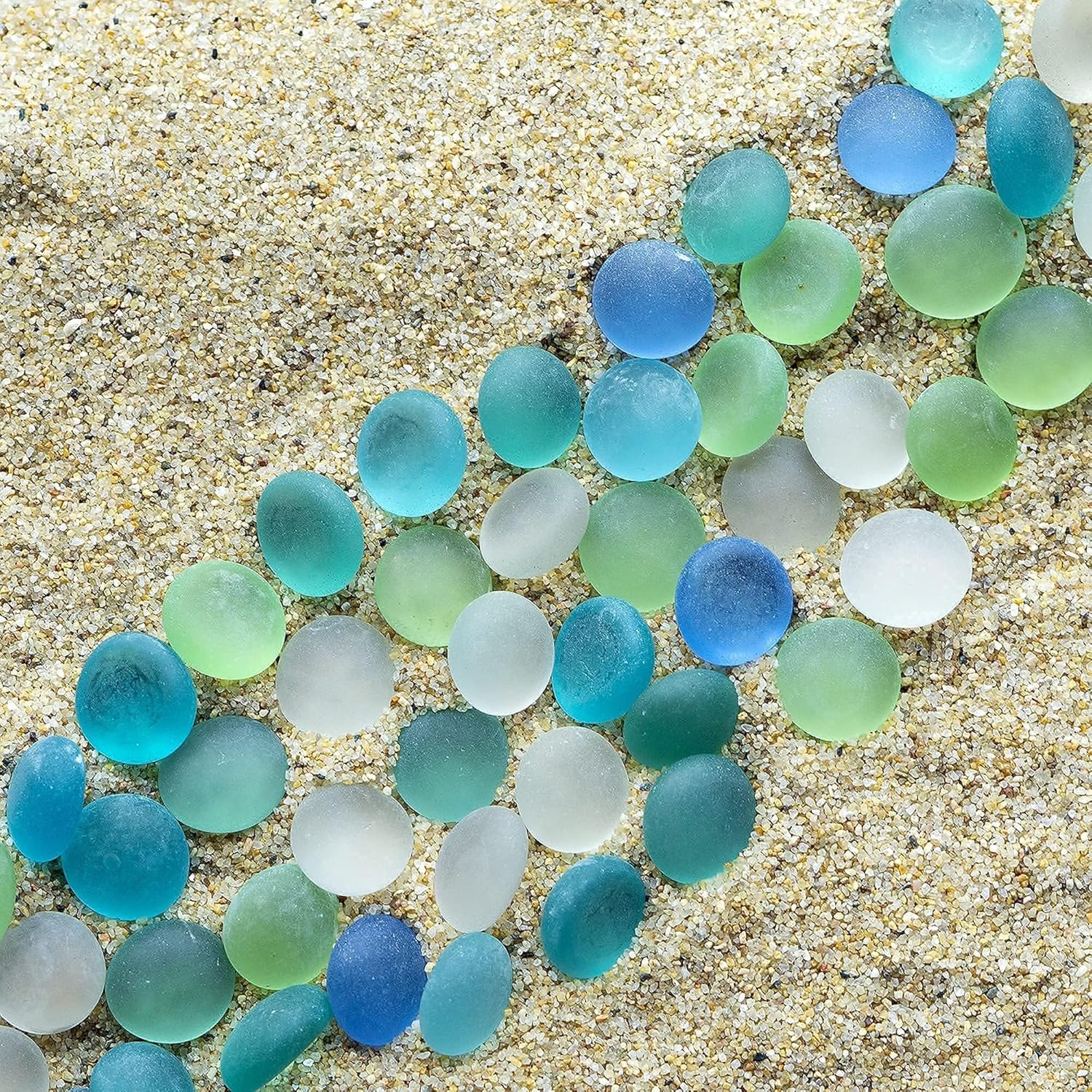 HappyFiller 5 Pound Sea Glass Gems for Vase Fillers and DIY Crafts